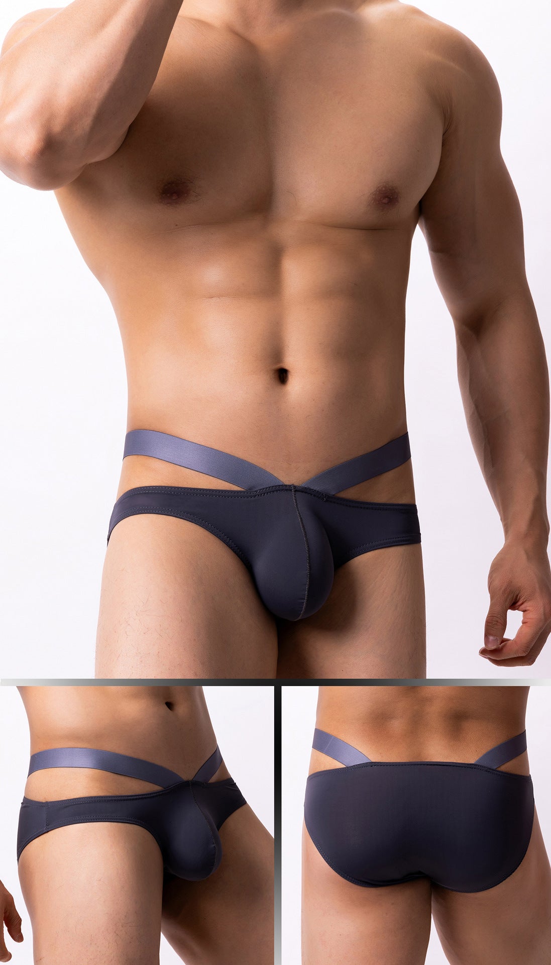 Slip de sous-vêtements pour hommes en soie mince de glace