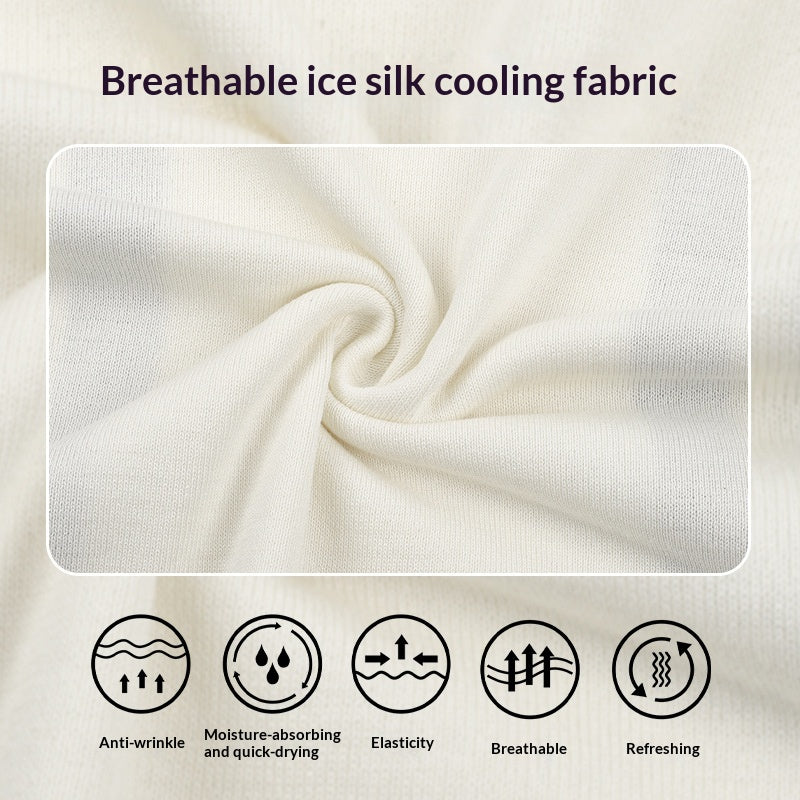 Hommes Ice-Silk Cool-Feld Crew-Neck Knitted Top