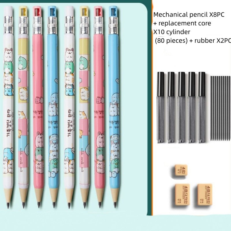 Crayon mécanique 2.0 pour enfants avec cœur épais remplaçable