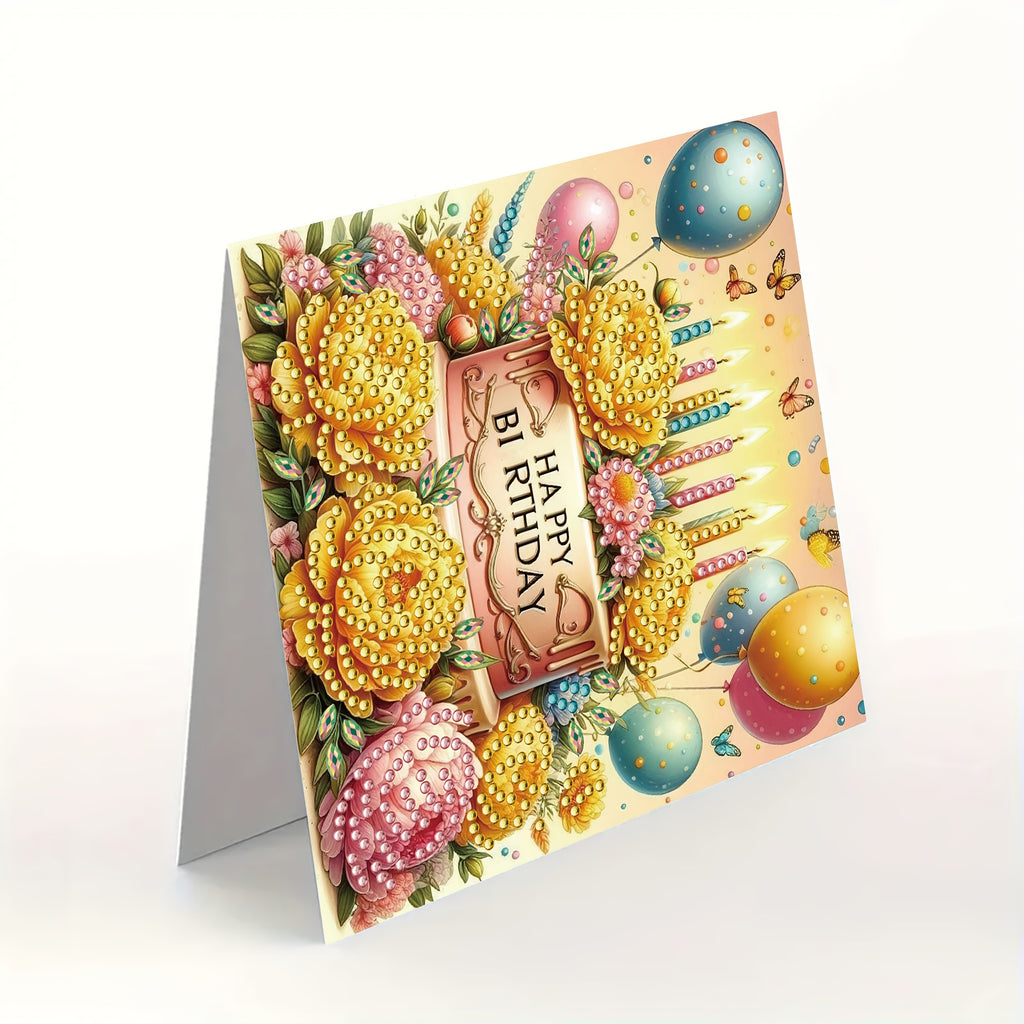Kit de peinture diamant bricolage Kit carte d'anniversaire