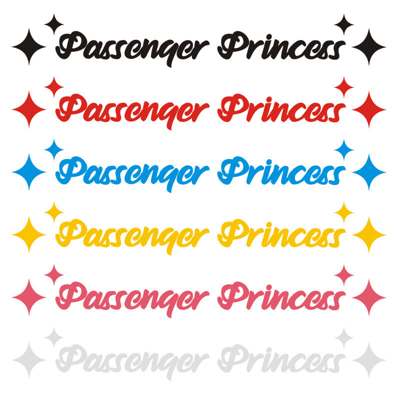 Stickers Voiture Spéciale Princesse de Passager