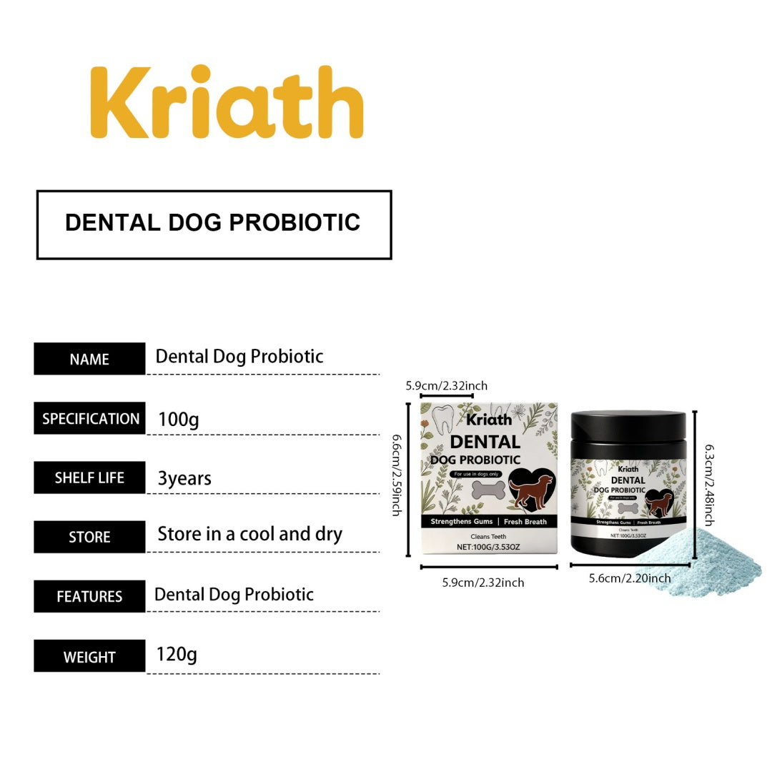 Supplément en poudre pour soins dentaires pour chiens