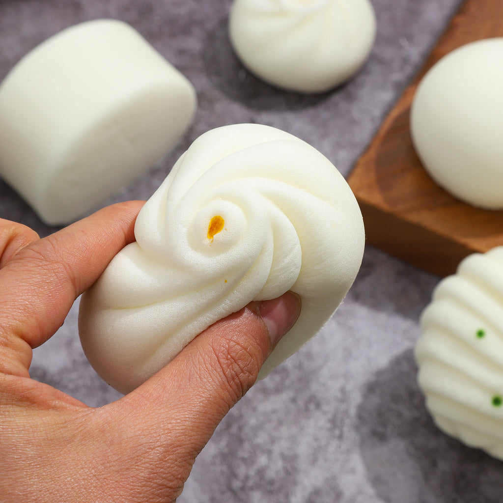 PU Simulation à rebound lent Bun Steamed Bun et Flower Roll Model Props