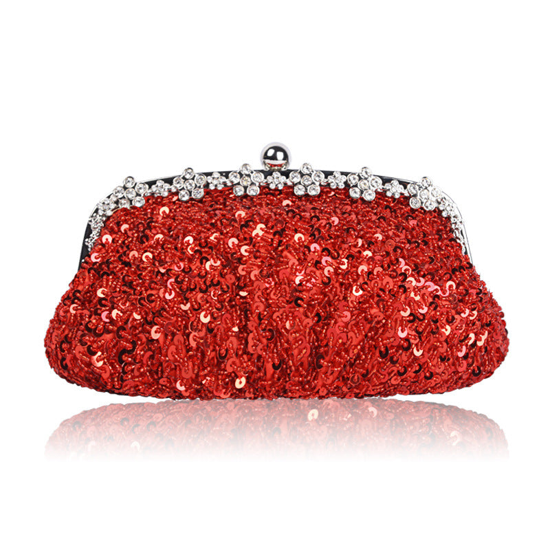 Épaule de sac à dos enduite de diamant entièrement perlée et pailletée ou perle de vintage Crossbody