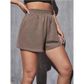 Pantalon à cinq poches pour femmes - Simple couleur solide élastique taille large jambe couleur solide sport S