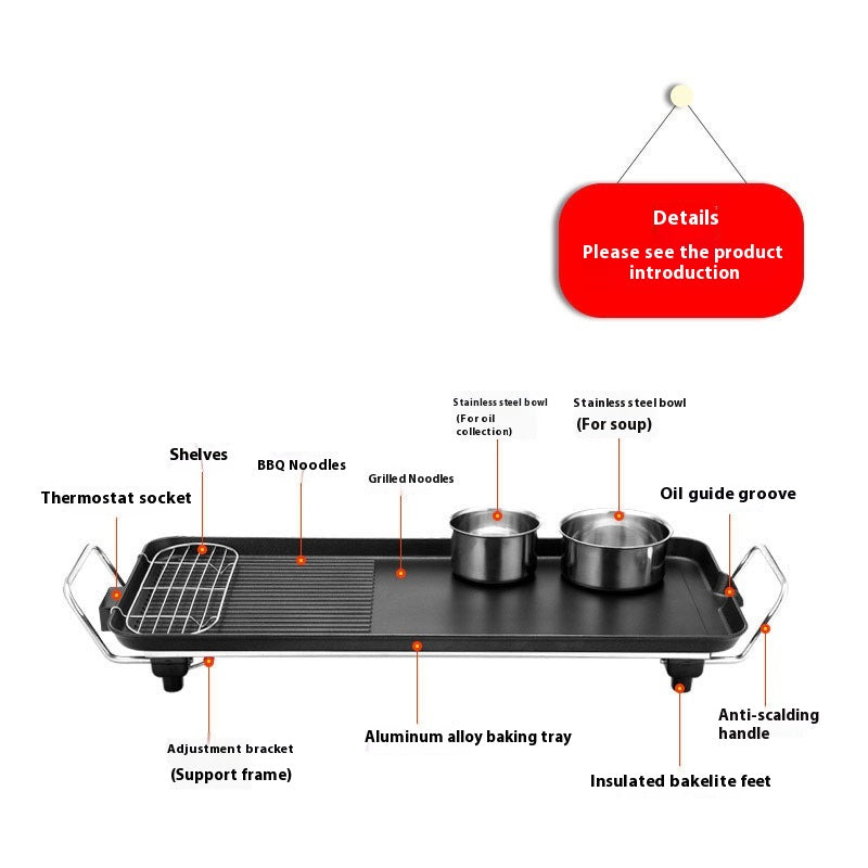 Four à cuisson électrique sans fumée multifonctions