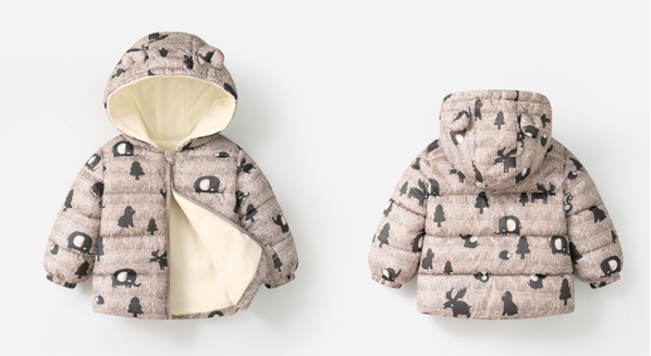 Veste bébé à capuche légère pour enfants hors saison Automne et hiver