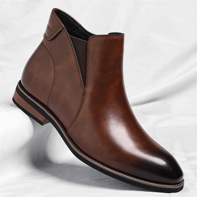 Bottes en cuir court Retro haut de gamme pour hommes