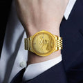 Smooth Voile Calendar Night Light Waterproof Men's Watch