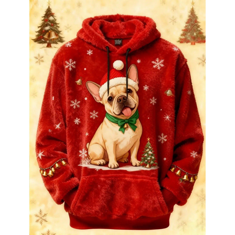 Sweatshirt à capuche à capuche de Noël imprimé numérique 3D