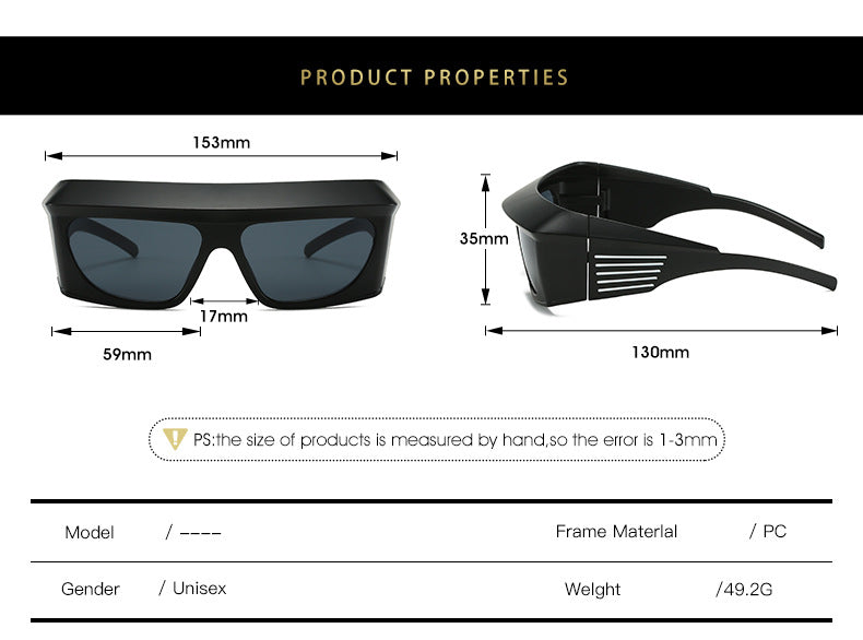 Lunettes de soleil Y2g Fashion Large Rim