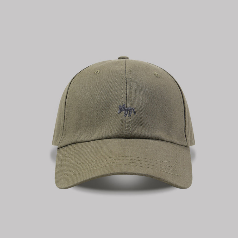 Femmes Solid-colore brodé Fox Simple Style Casual Soft Brim réglable Casquette de baseball