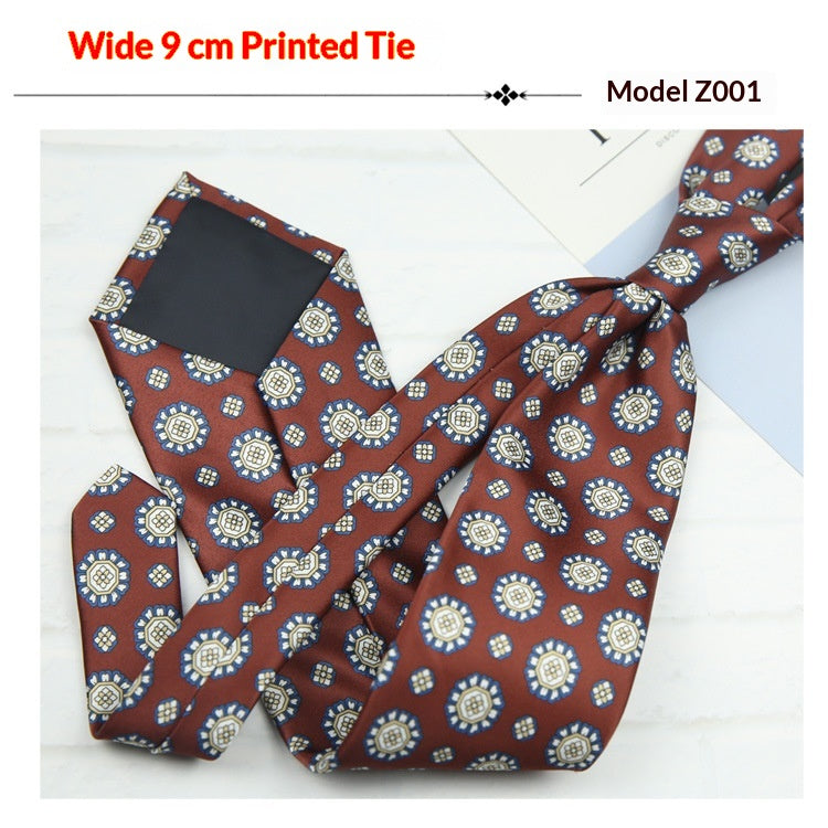 Tie vintage imprimé casual