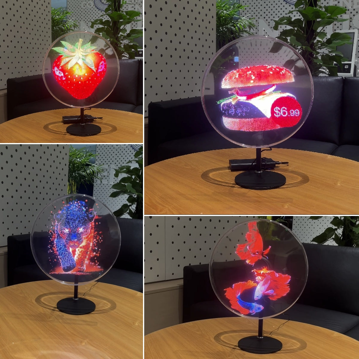Wiilala support d'affichage holographique 12&20&30cm Naked-eye 3D ventilateur holographique publicité Mach