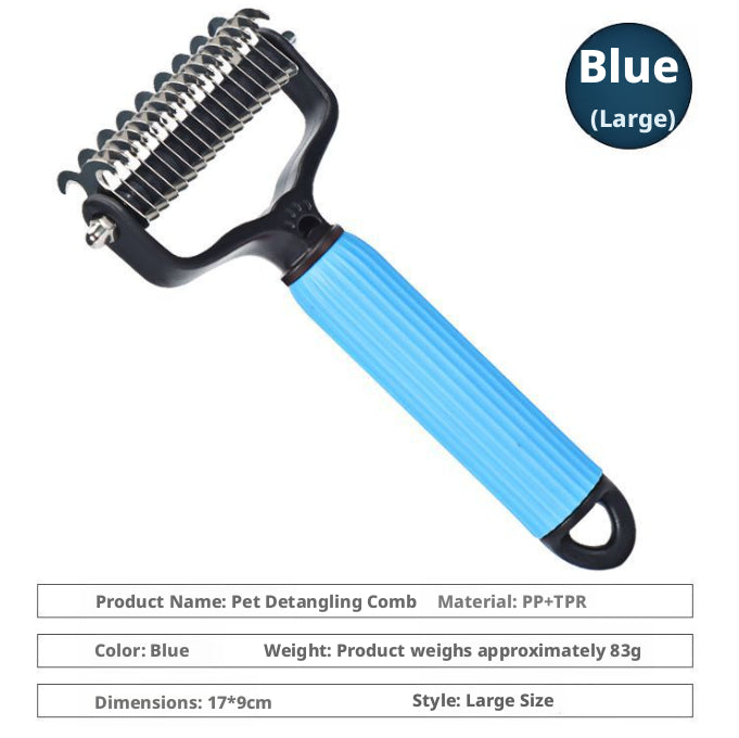 Peigne de cheveux pour animaux de compagnie - Grand brevet bleu-1