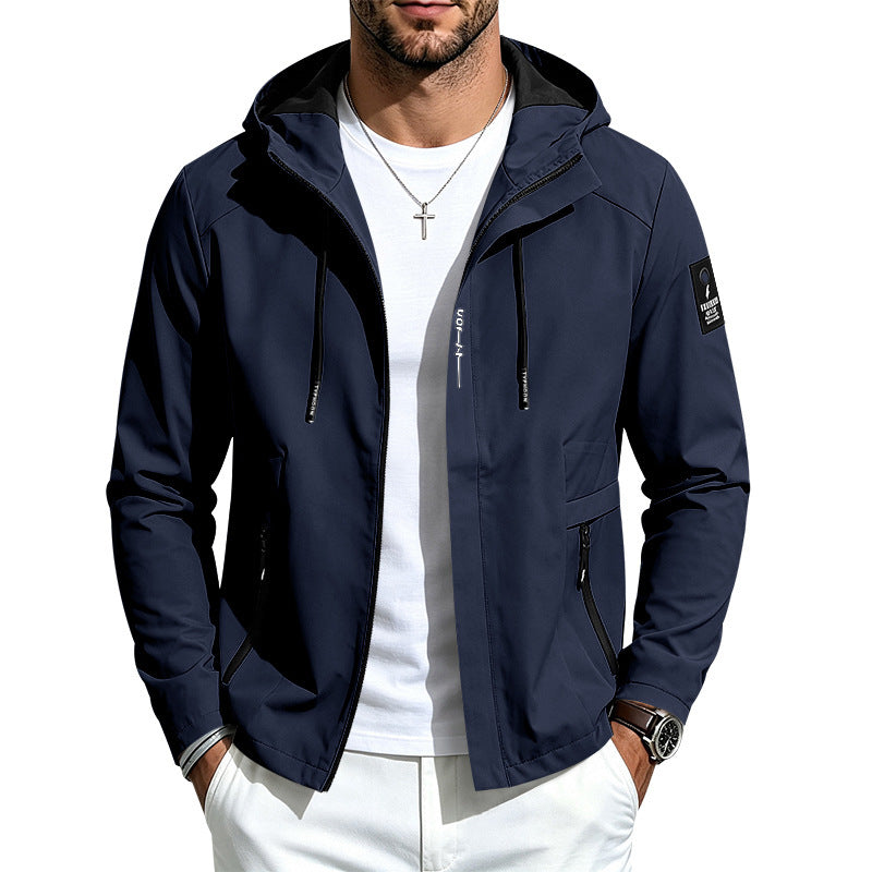 Veste à capuche sport de plein air légère et souple pour hommes