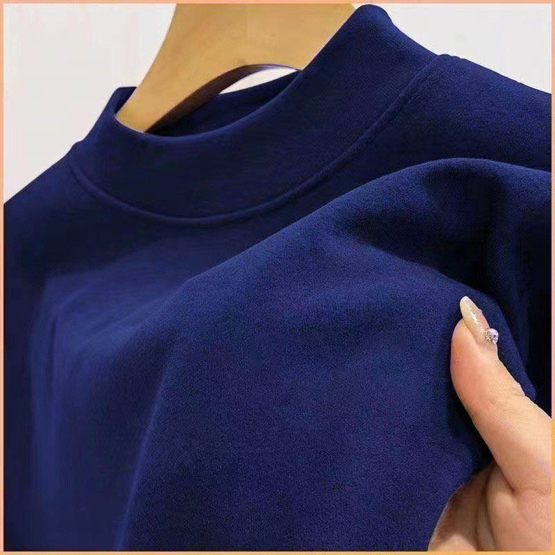 Sous-vêtements pour homme Demi-col tortue couleur unie T-shirt manches longues Vêtements d'automne
