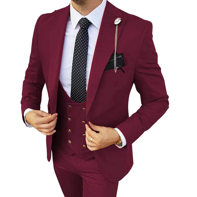 Fashion homme trois pièces costume appearing mince