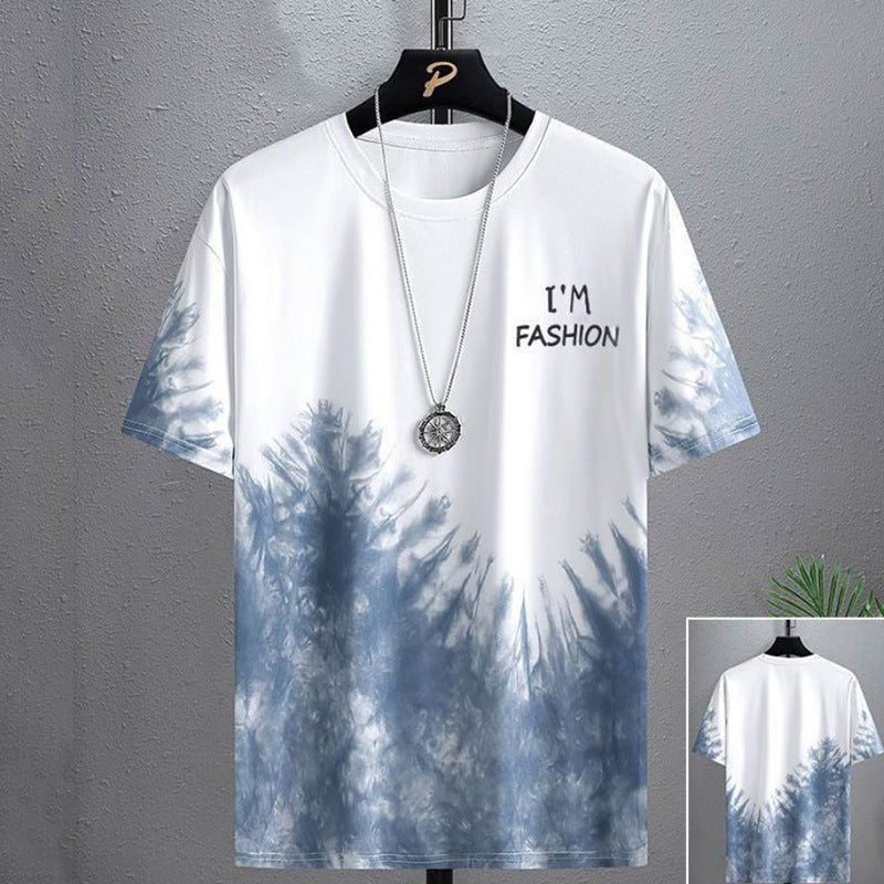 T-shirt décontracté polyvalent de demi-longueur gradué