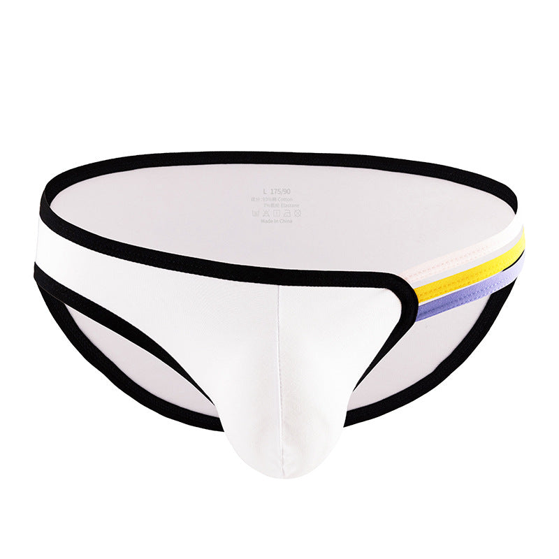 Homme en forme de T Rainbow Coton respirant Sexy High Elastic Slip U Bag