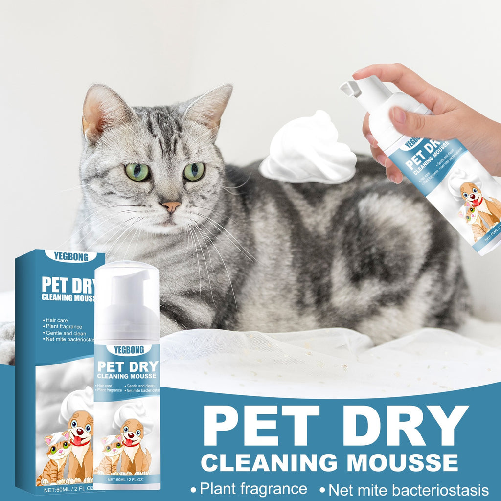 Mousse de nettoyage à sec pour chatons et chiens