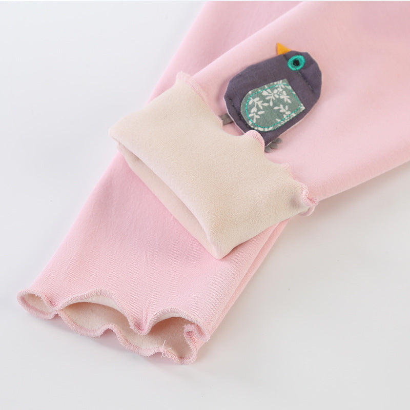 Sous-vêtements doux rembourrés Ruffled Fleece Lined Chaud Garder les pantalons minces