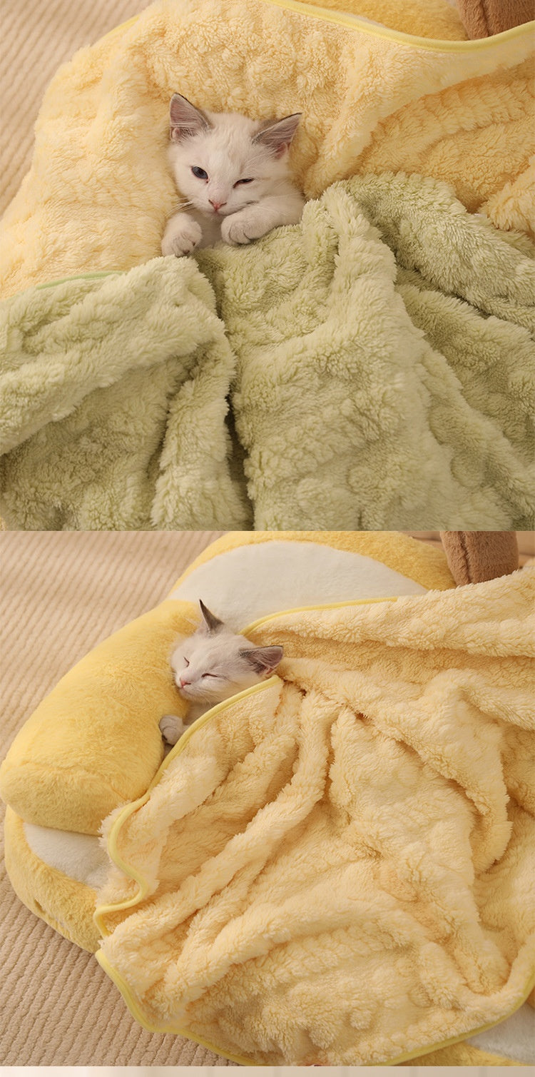 Couverture imperméable en peluche antidérapante pour les chats et les chiens