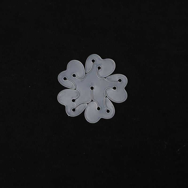Balloon clip-Plum blossom model-8 * 8 * 1cm-transparent white-1 piece