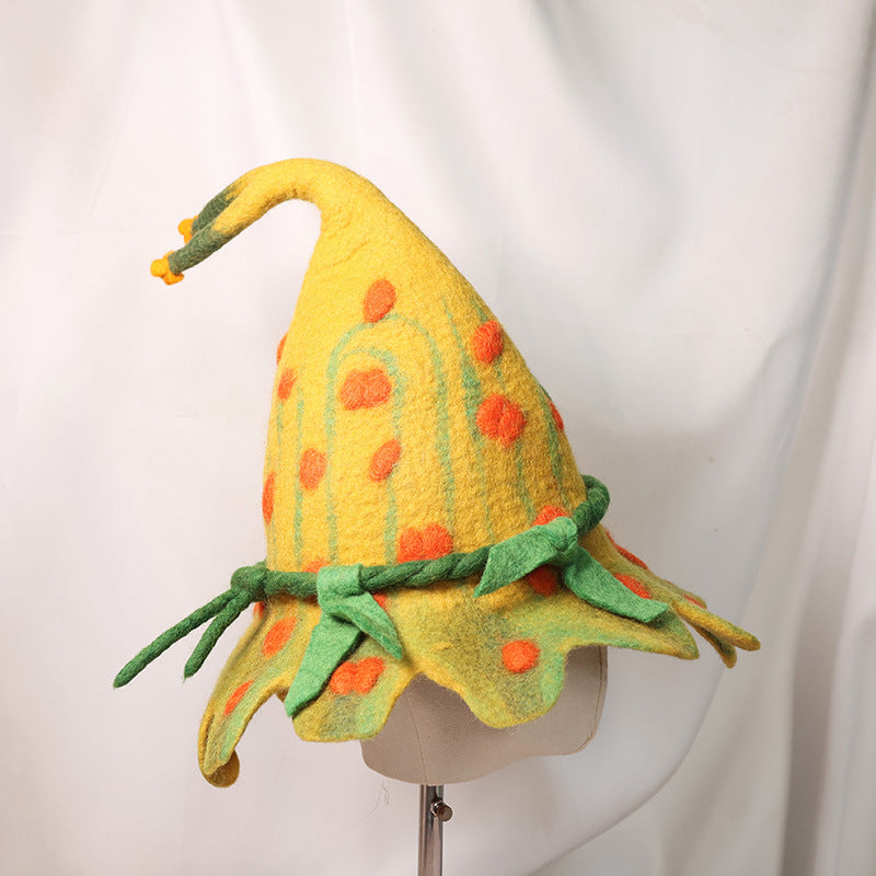 Mignon 3D Mushroom Vine personnalisé Elf Wizard Hat