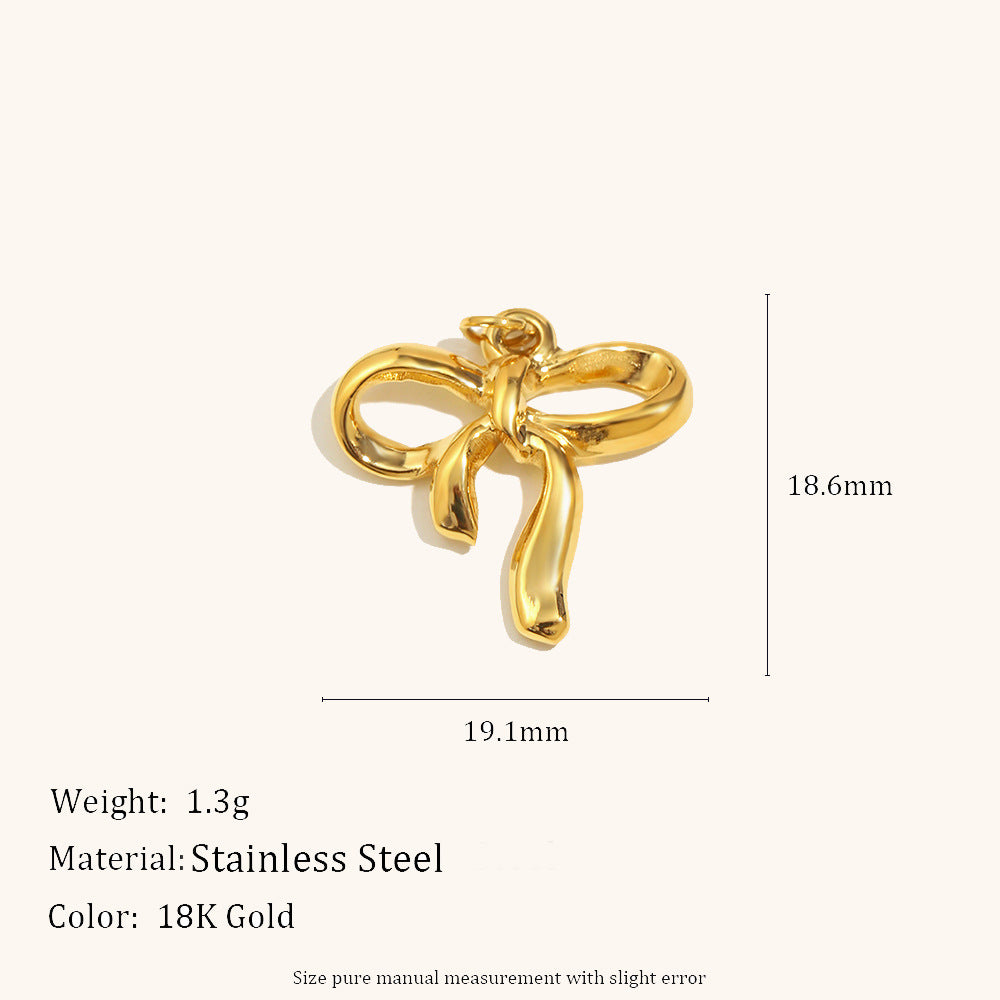 Hippopotamus Pendentif Bow-tie Acier inoxydable Accessoire créatif