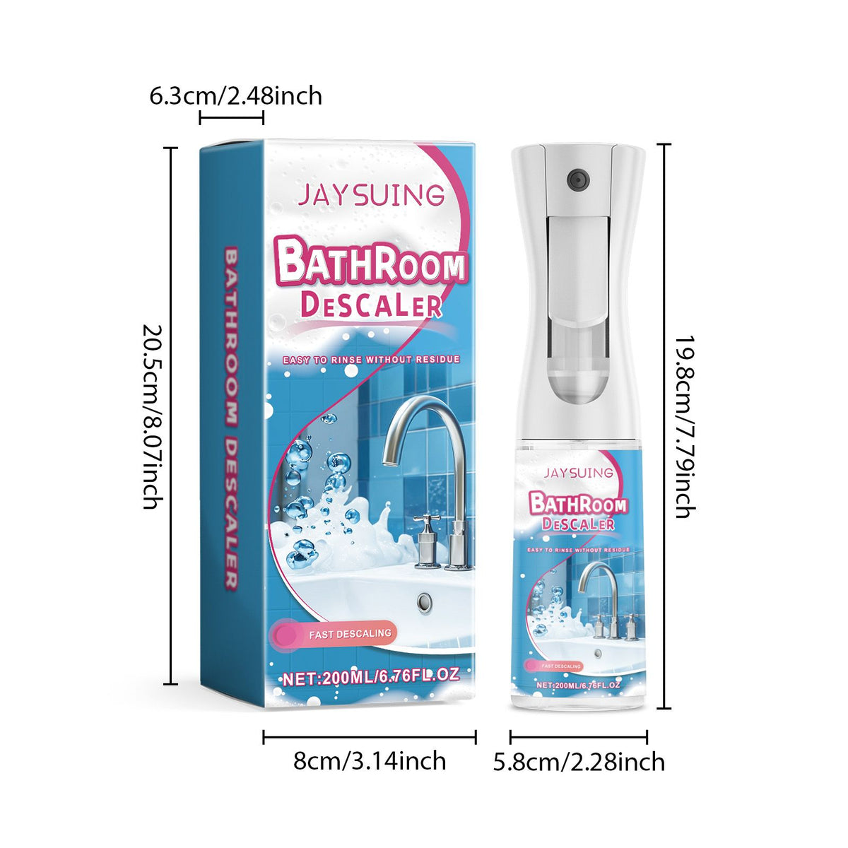 JAYSUING Nettoyeur d'échelle de douche liquide