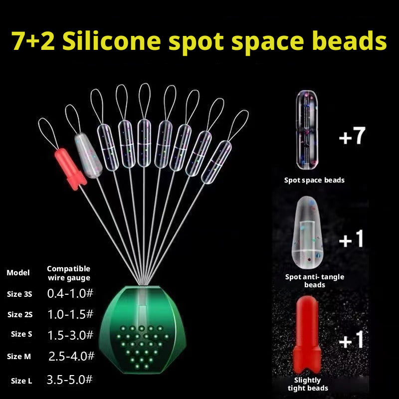 Haricot d'espace en silicone ultra étanche-SS cristal vert-1 pièce