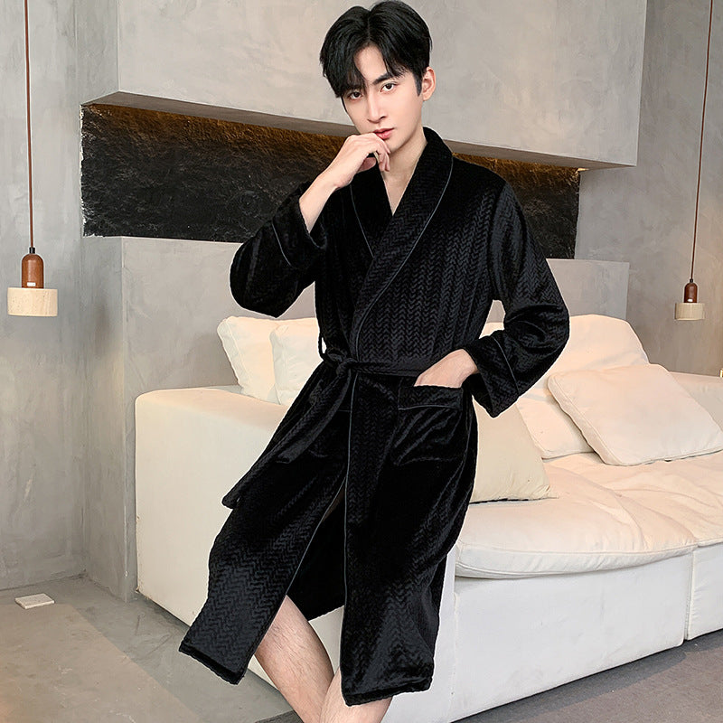 Velvet à double face Velvet de l'île extra-fine Velvet Bathrobe