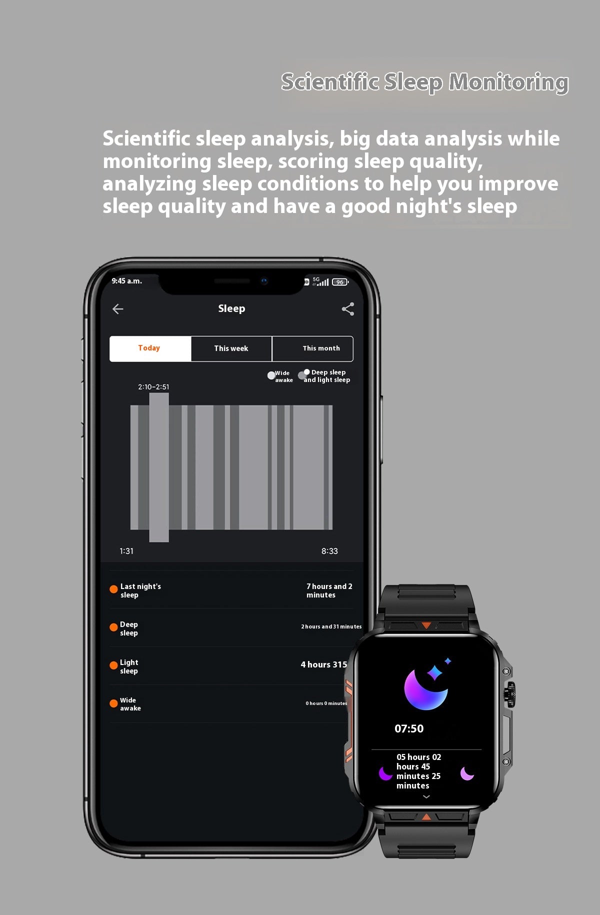 Smart Wireless Call Sport Step Computing Watch