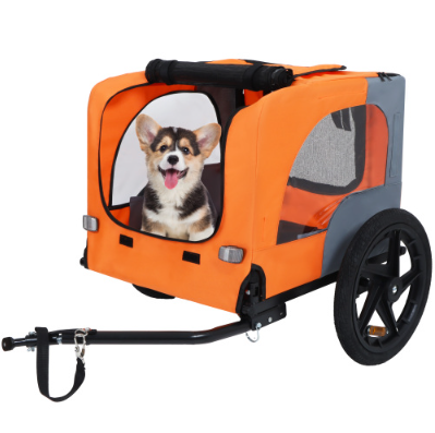 Remorque de vélo pour animaux de compagnie robuste Utdoor avec tout terrain de 16 pouces Roues & universelles