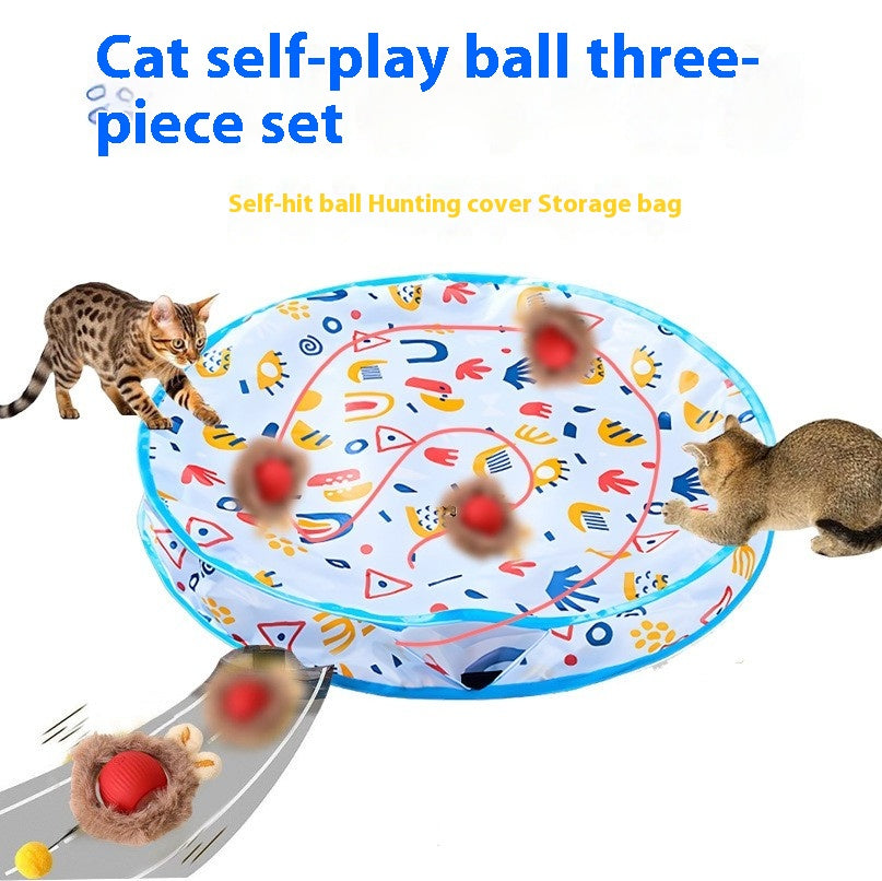 Couverture de chasse à double couche ronde trois pièces de boule auto-hi de chat
