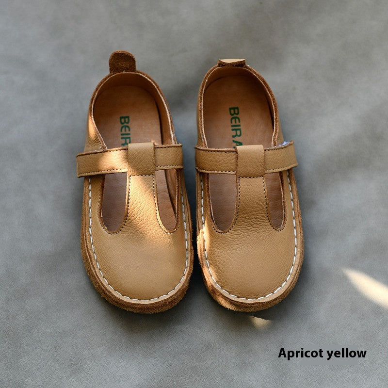 Chaussures de bébé en cuir véritable en cuir doux de veau