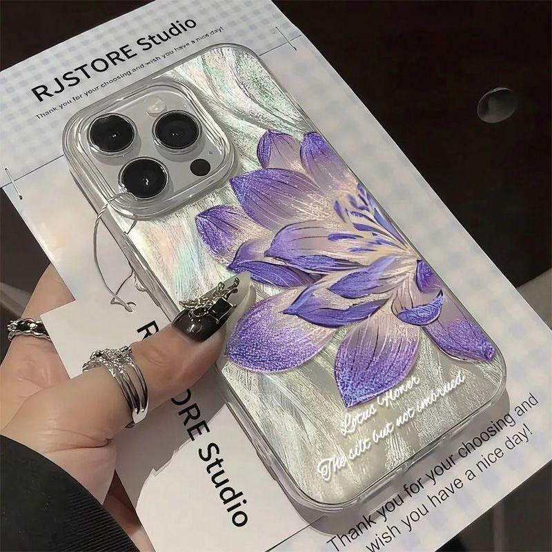 Lotus Bleu Léger Luxury Senior Fairy Étui téléphonique tout compris