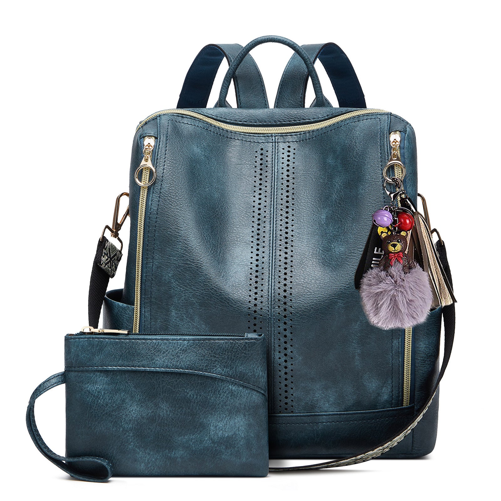 Springsummer Sac à dos pour femmes en cuir souple Casual style coréen