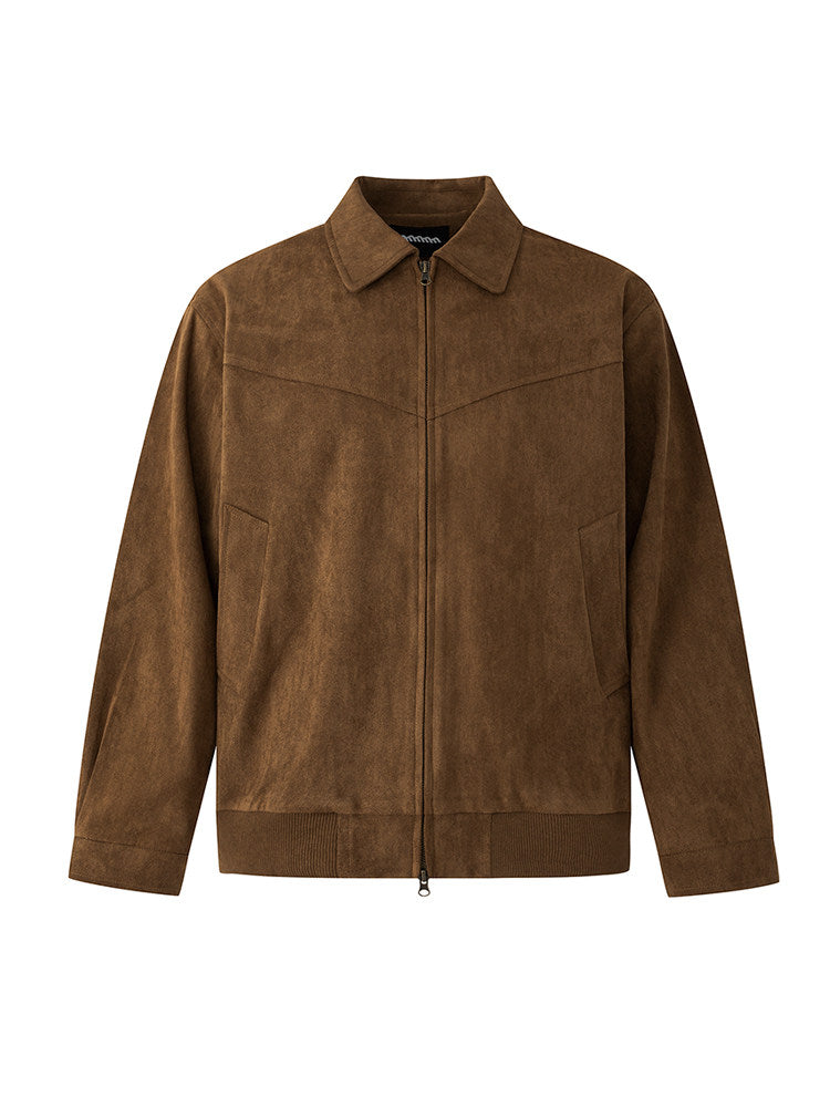 Veste de col Faux Suede pour hommes
