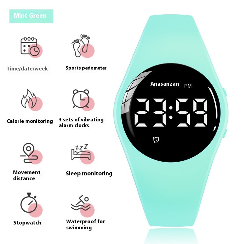 Simple Imperméable Vibration Alarm Clock Middle School Student Sports Watch