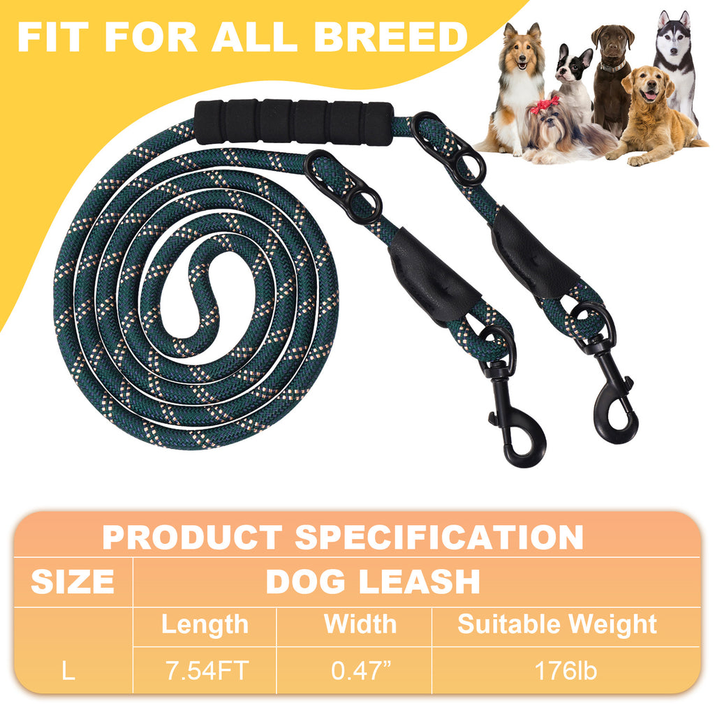 Leash de chienOne-to-deux P-style Double Lead
