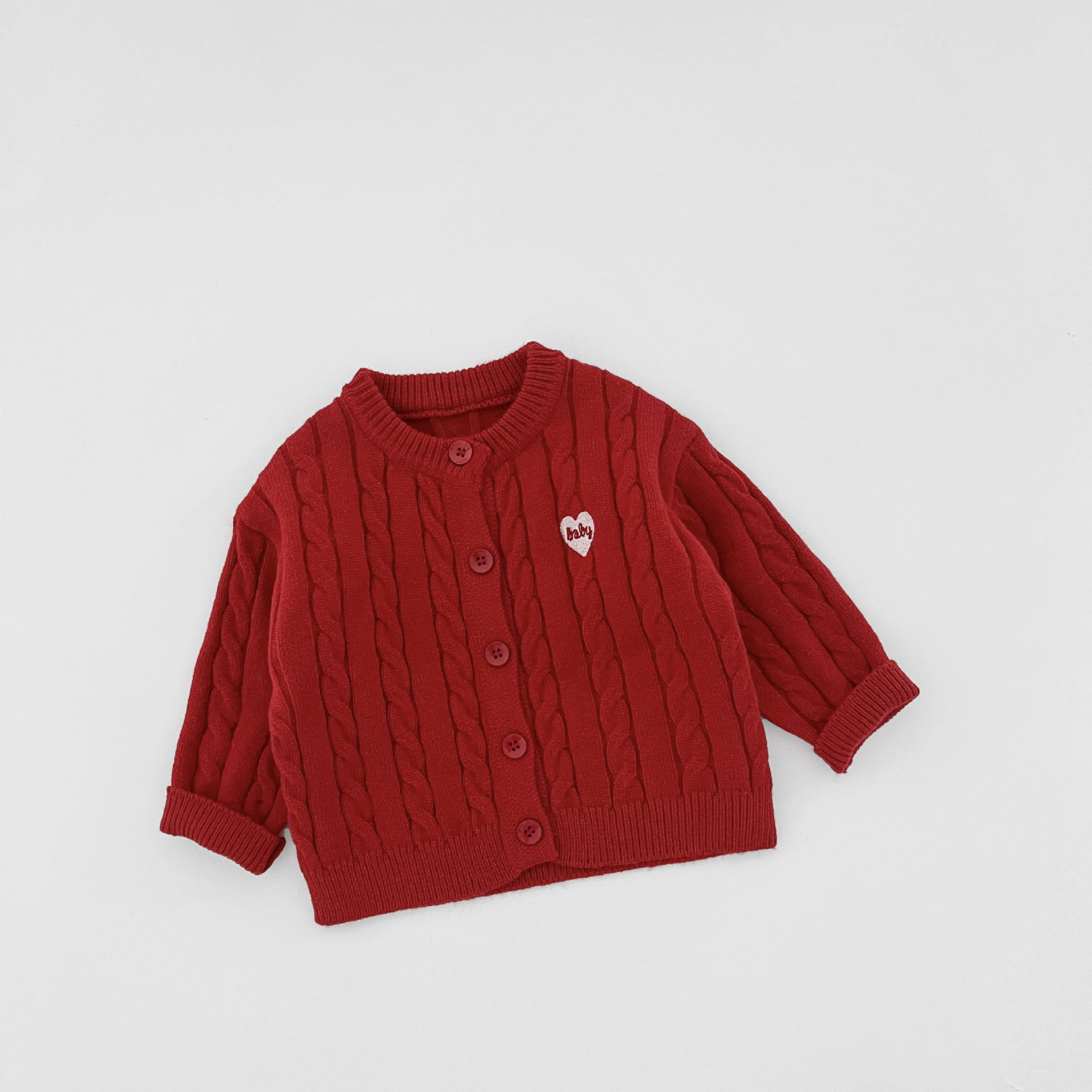 Vêtements Twist-Knit Cardigan Automne Enfants Vêtements de dessus