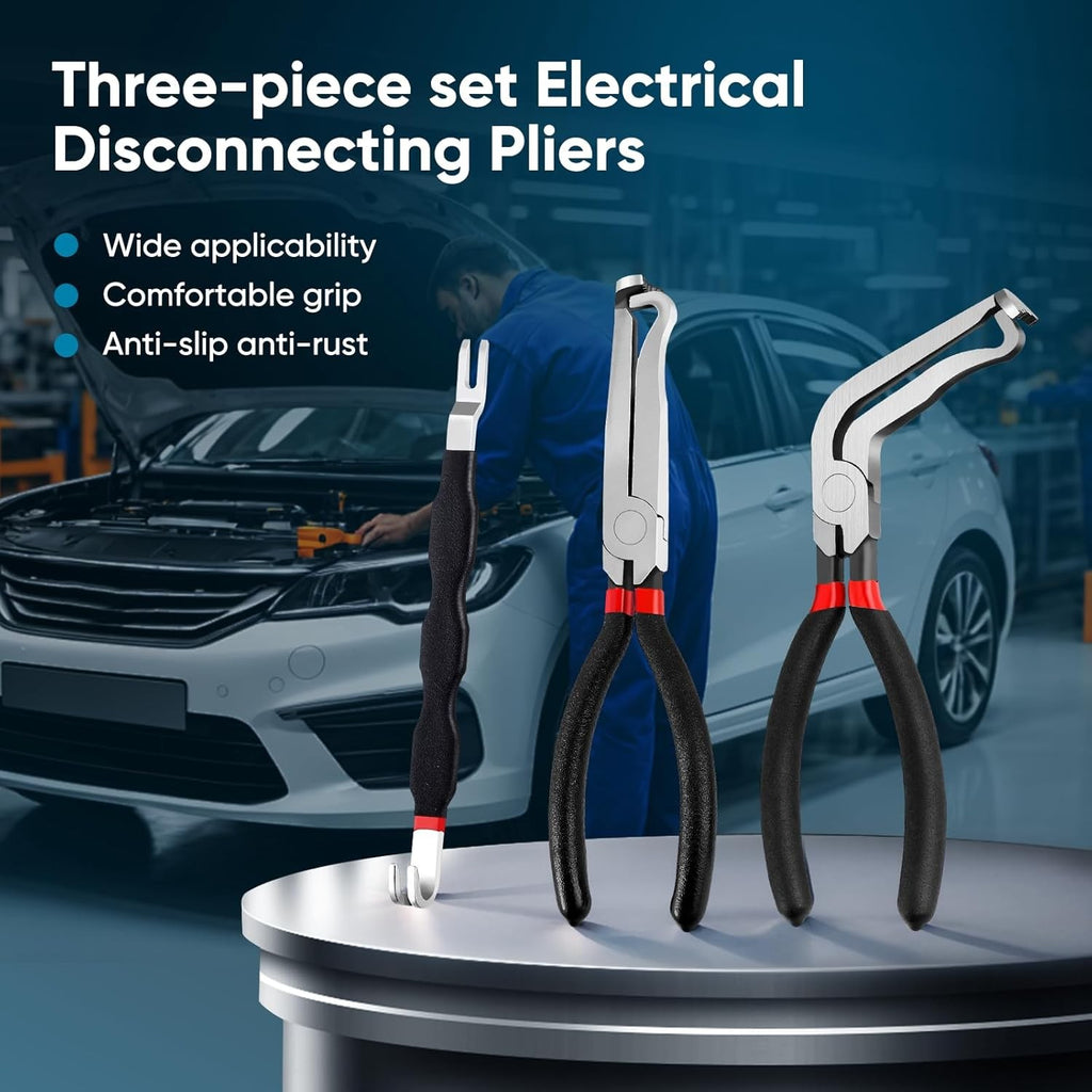 3x Connecteur électrique Déconnecter pinces pour voitures Automotive Plug Removal Tool