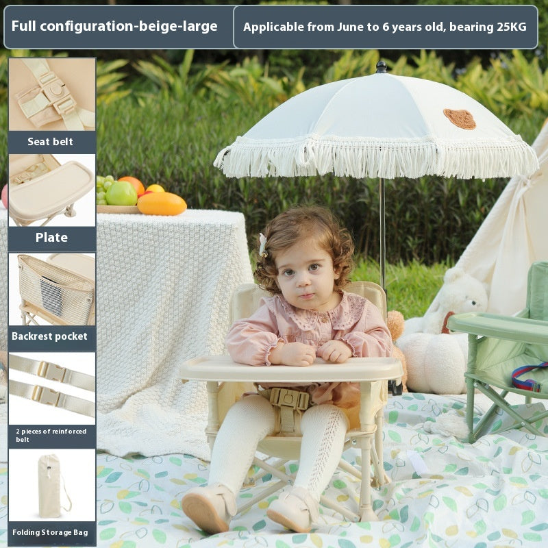 Baby Picnic Chaise Outdoor Beach Camping Tabouret Portable Polding Photographie Apprentissage Seasid
