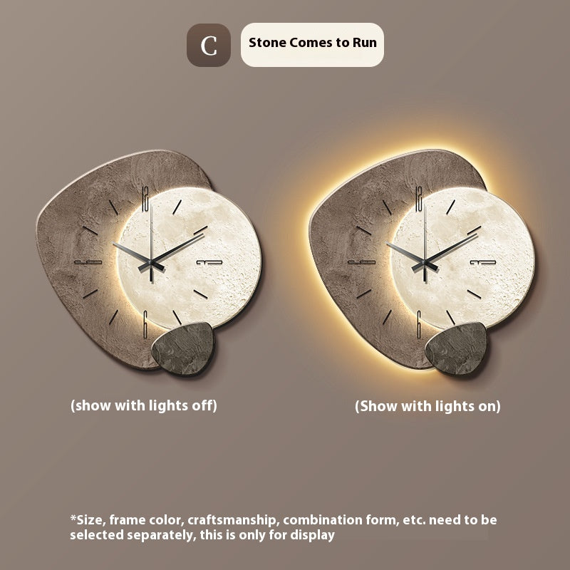 Lucky Stone Restaurant Horloge Murale Horloge