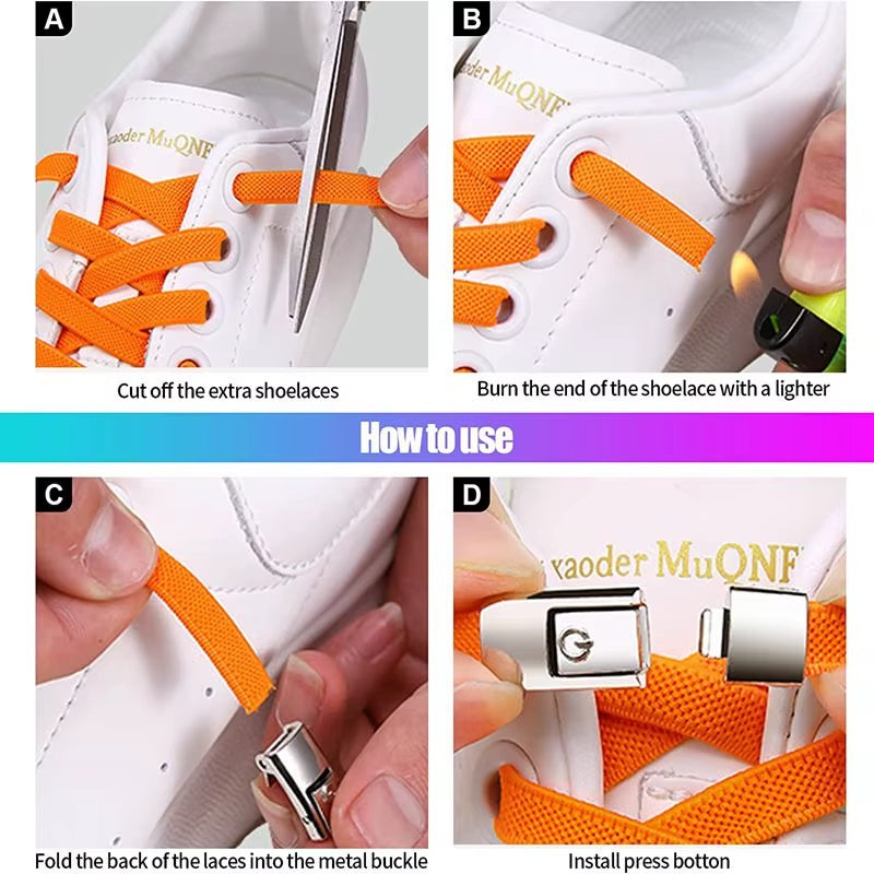 Stretch No Tie Shoelaces Magnetic No Tie Shoelaces Magnetic Shoe Strings