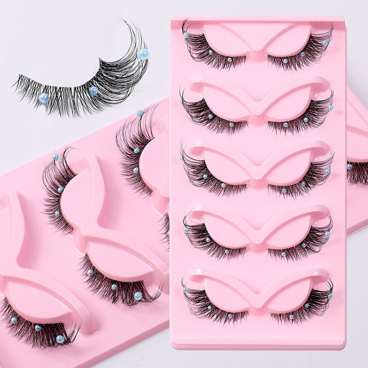 5 paires de faux cils cils Cluster d'extension