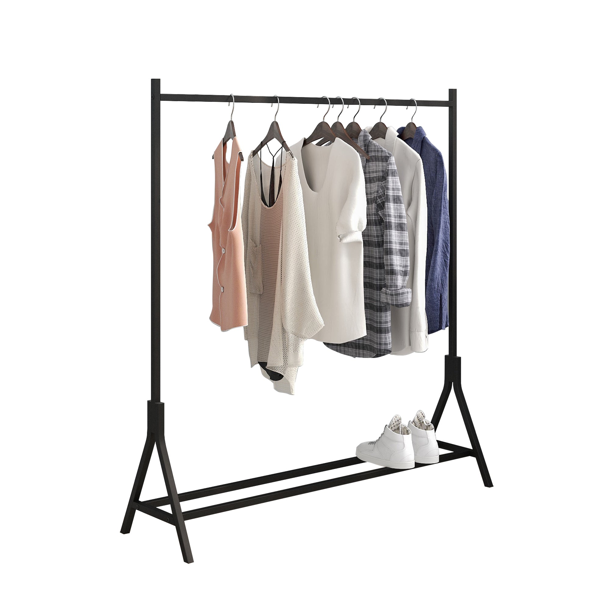 Garment Rack Hanger autoportant Multi-fonctionnel Single pole Chambre Vêtements Rack Bedroo