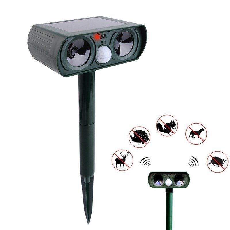 1x Ultrasonic Solar Cat Dog Reperlent Fox Pest Scarer Repeller Garden